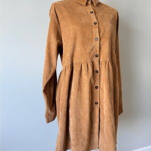 SHEIN Tan Corduroy Fabric